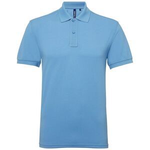 Asquith & Fox Mens Short Sleeve Performance Blend Polo Shirt / Cornflower